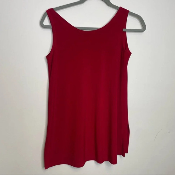 Sympli Womens Red Go To Tank Relaxed Fit Minimalist Top Size 4 - Picture 7 of 7